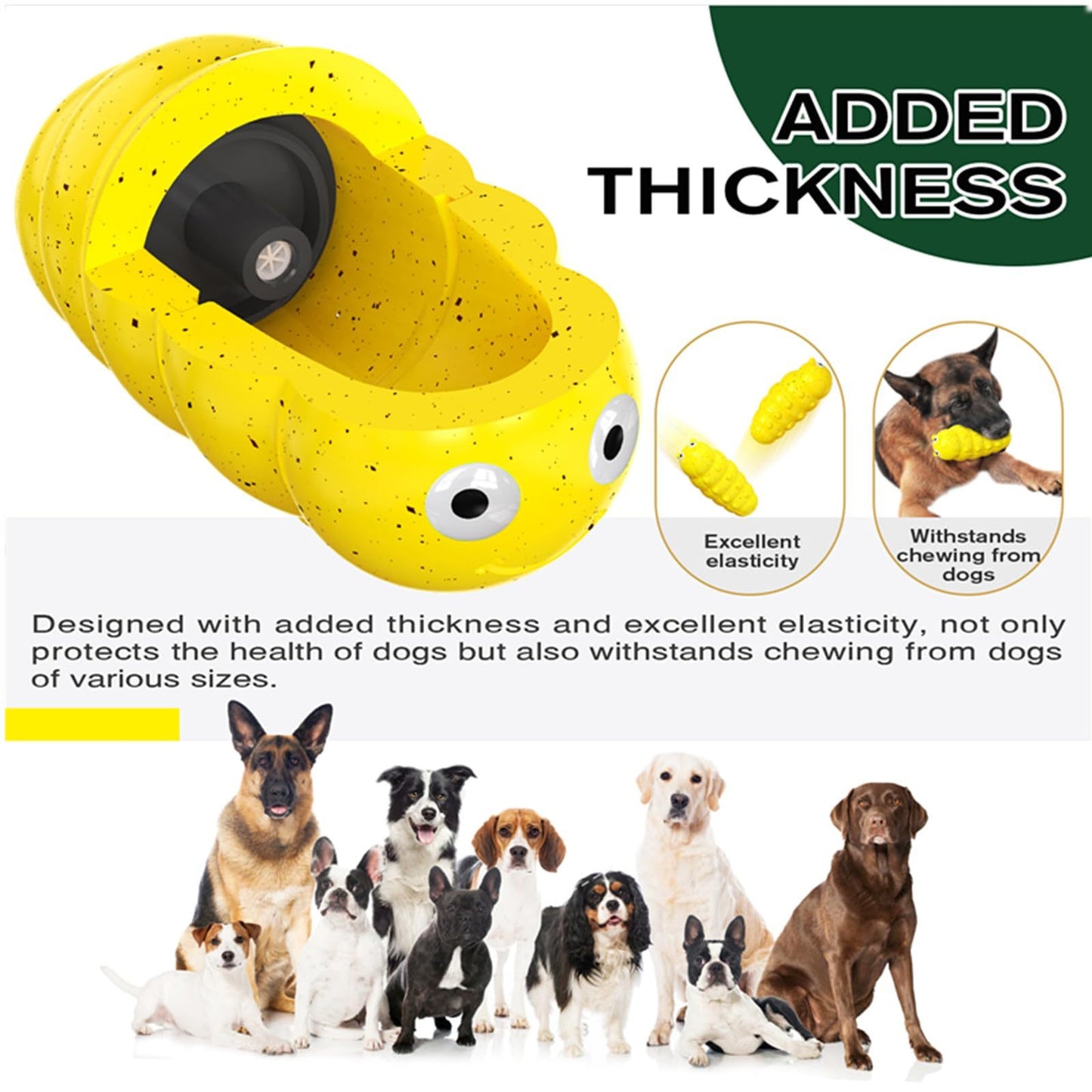 Indestructible Squeaky Dog Chew Toys For Aggressive Chewers, Food Grade Material Dog Chew Toys, Tough Durable Dog Toys Medium|flairpets