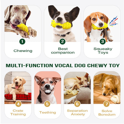 Indestructible Squeaky Dog Chew Toys For Aggressive Chewers, Food Grade Material Dog Chew Toys, Tough Durable Dog Toys Medium|flairpets