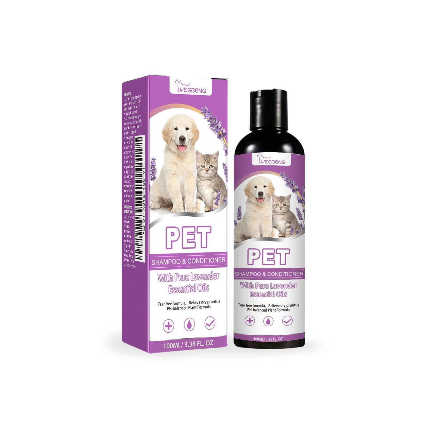 Yegebang Pet Shampoo And Shower Gel Relieves Itchy Skin And Leaves Hair Smooth And Untangled